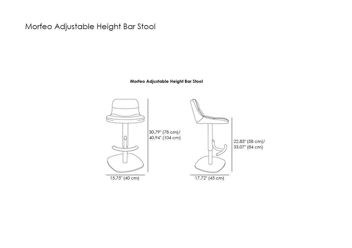 Morfeo Adjustable Height Bar Stool