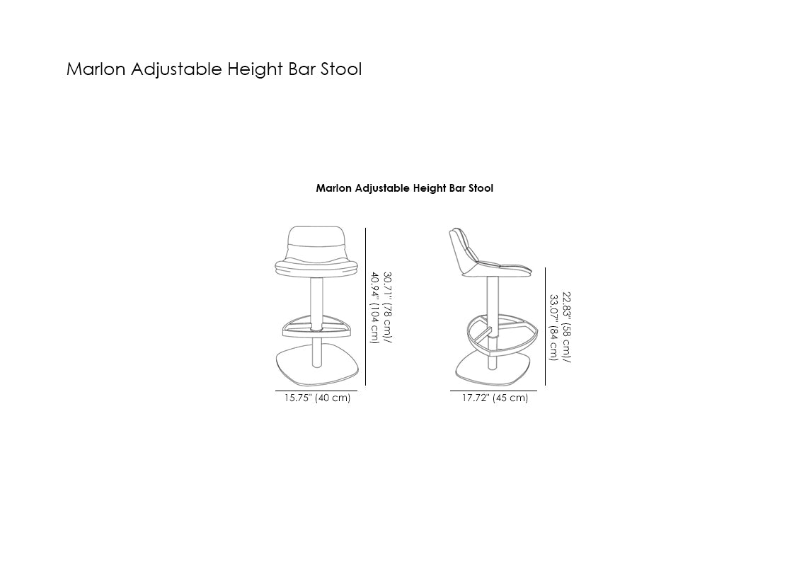 Marlon Adjustable Height Bar Stool