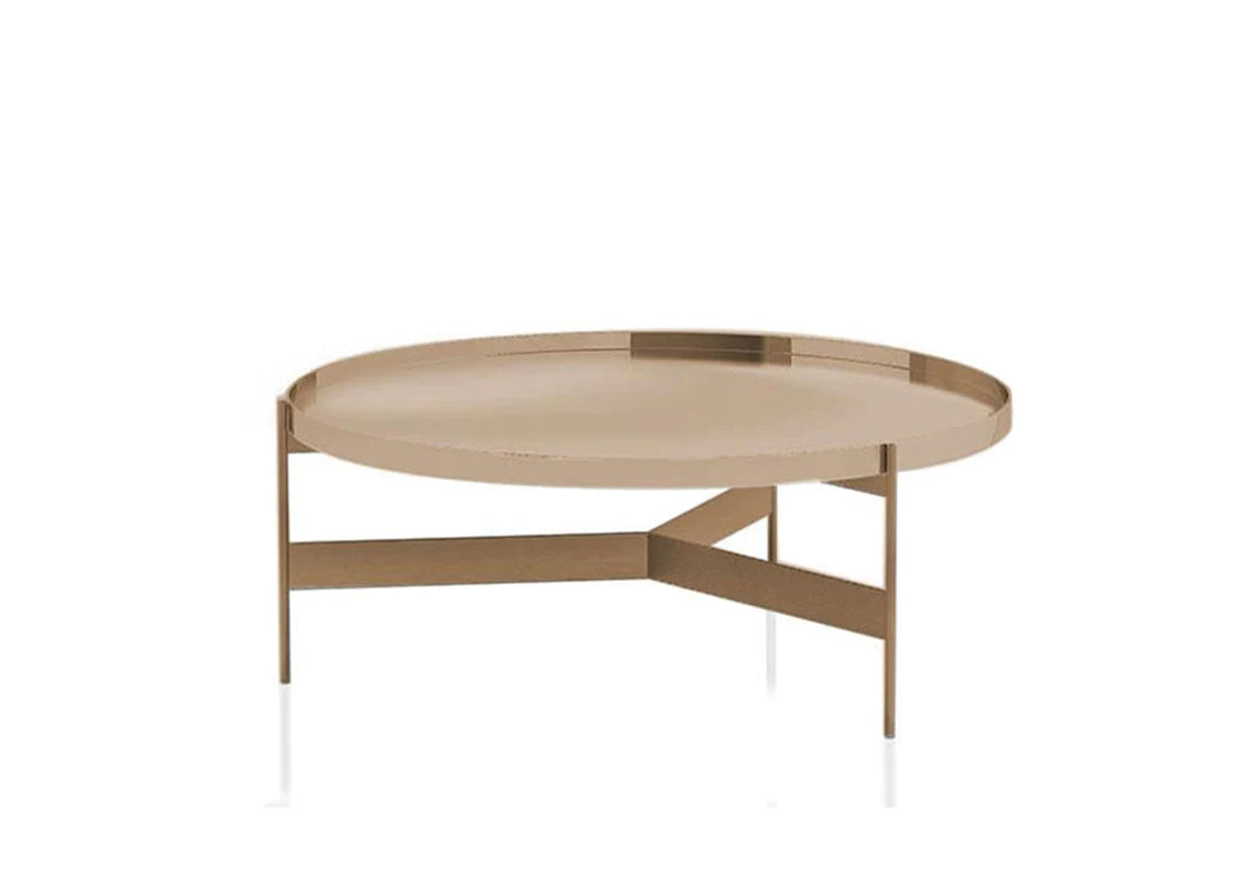 Abaco Coffee & Side Table In High Gloss Bronze (Quick Ship)