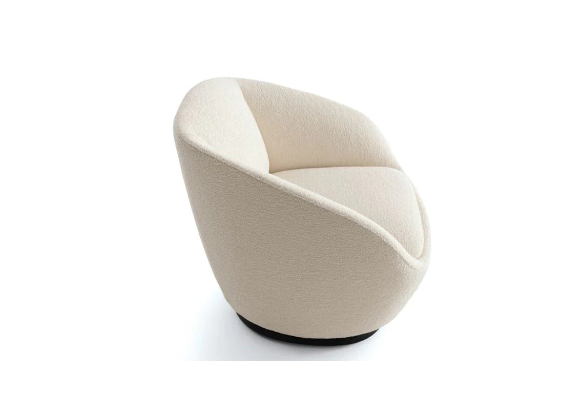 Naan Swivel Armchair - Aquarius 01 Fabric (Quick Ship)