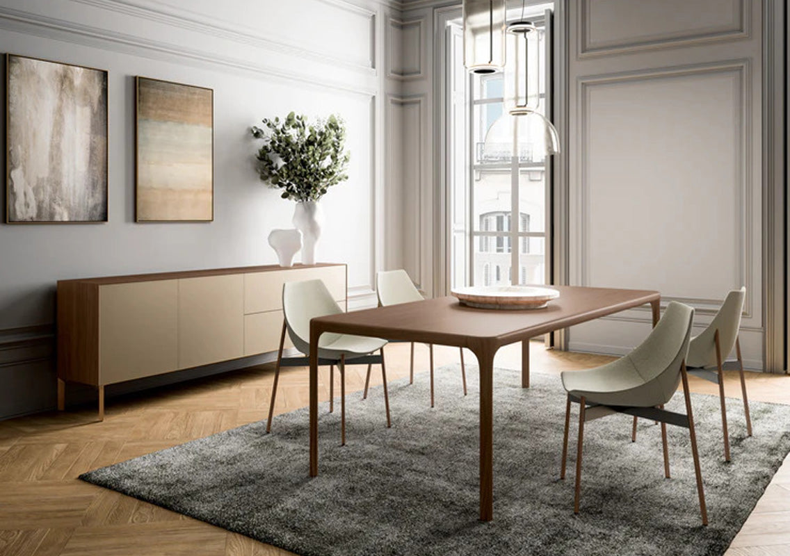 Norma Sideboard In Canaletto Top & Sides (Quick Ship)