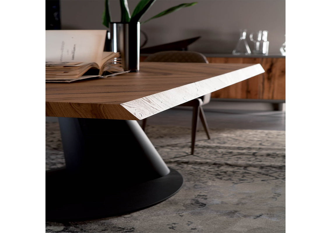 Thor Ancient Natural Oak Top Extendable Dining Table (Quick Ship)
