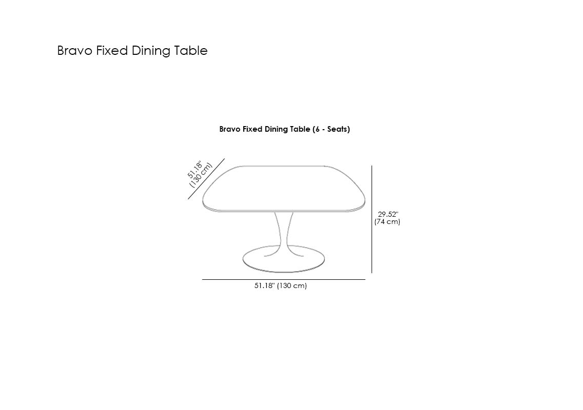 Bravo Fixed Dining Table