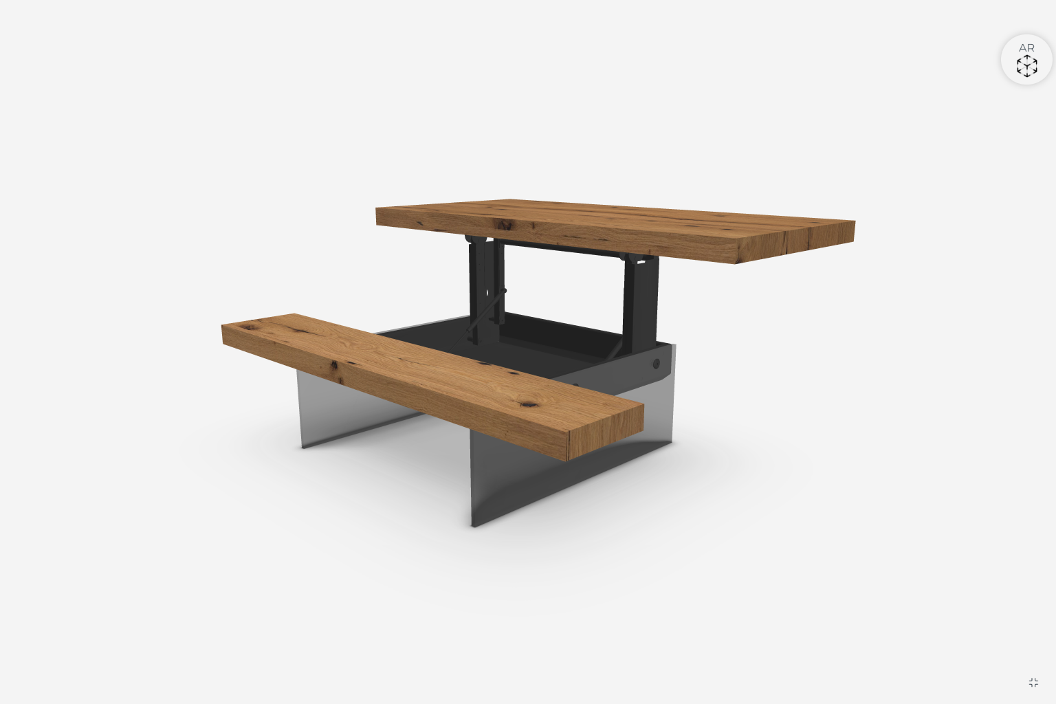Markus Natural Ancient Oak Up & Down Coffee Table (Quick Ship)