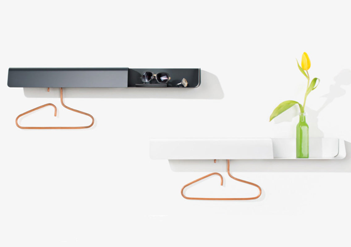 Dock Shelf With Hooks & Magnetic Board