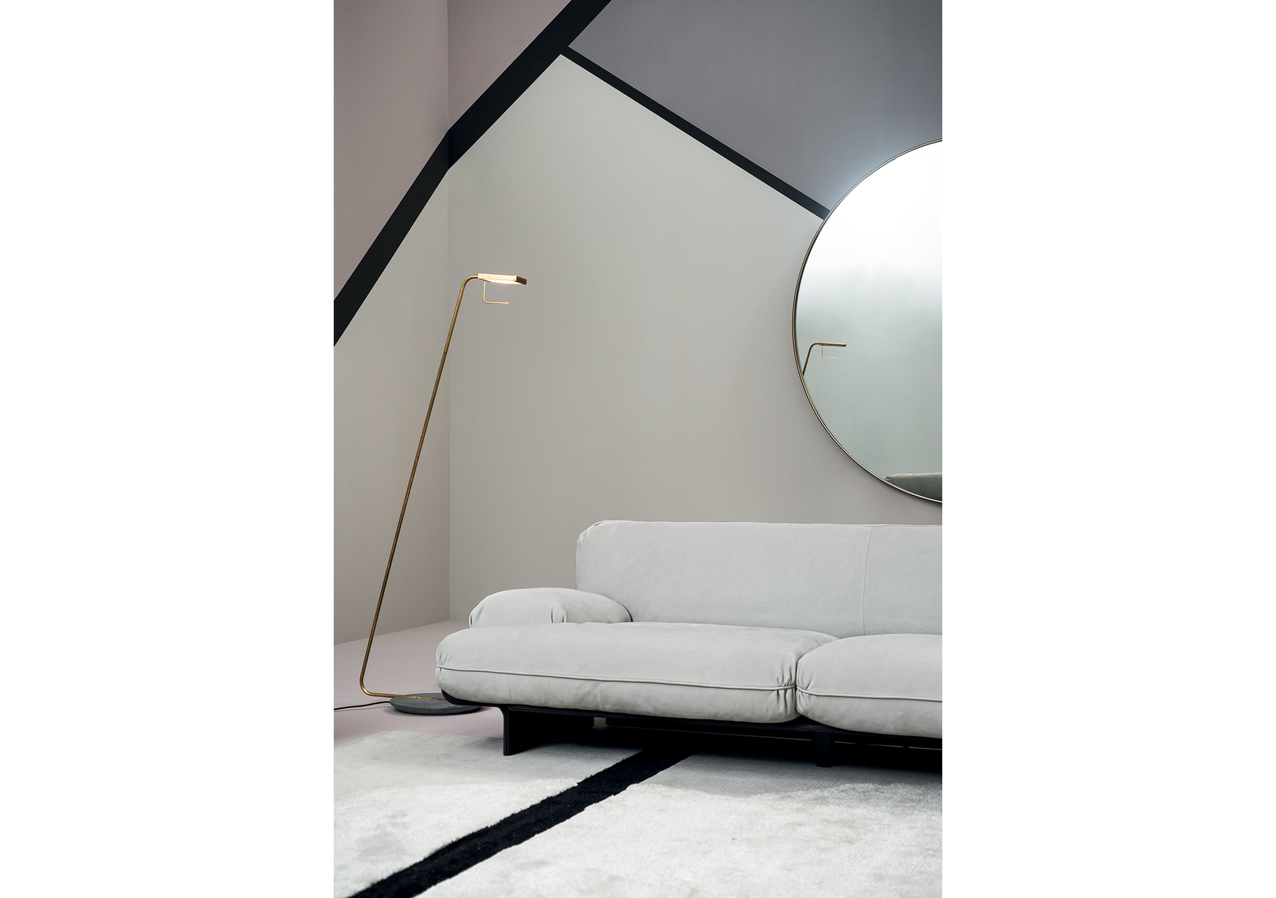 Blade Floor Lamp Geode Granite Base (Floor Model)