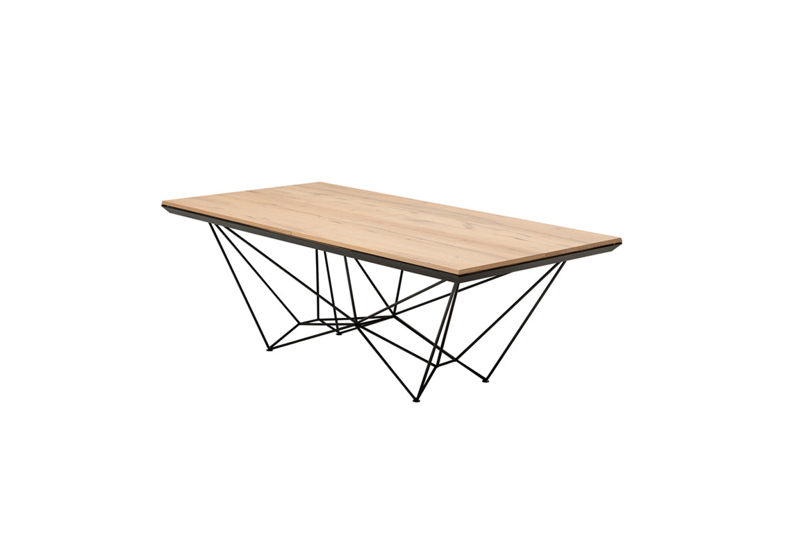 FIL8 Extendable Dining Table Ancient Natural Oak Top (Quick Ship)