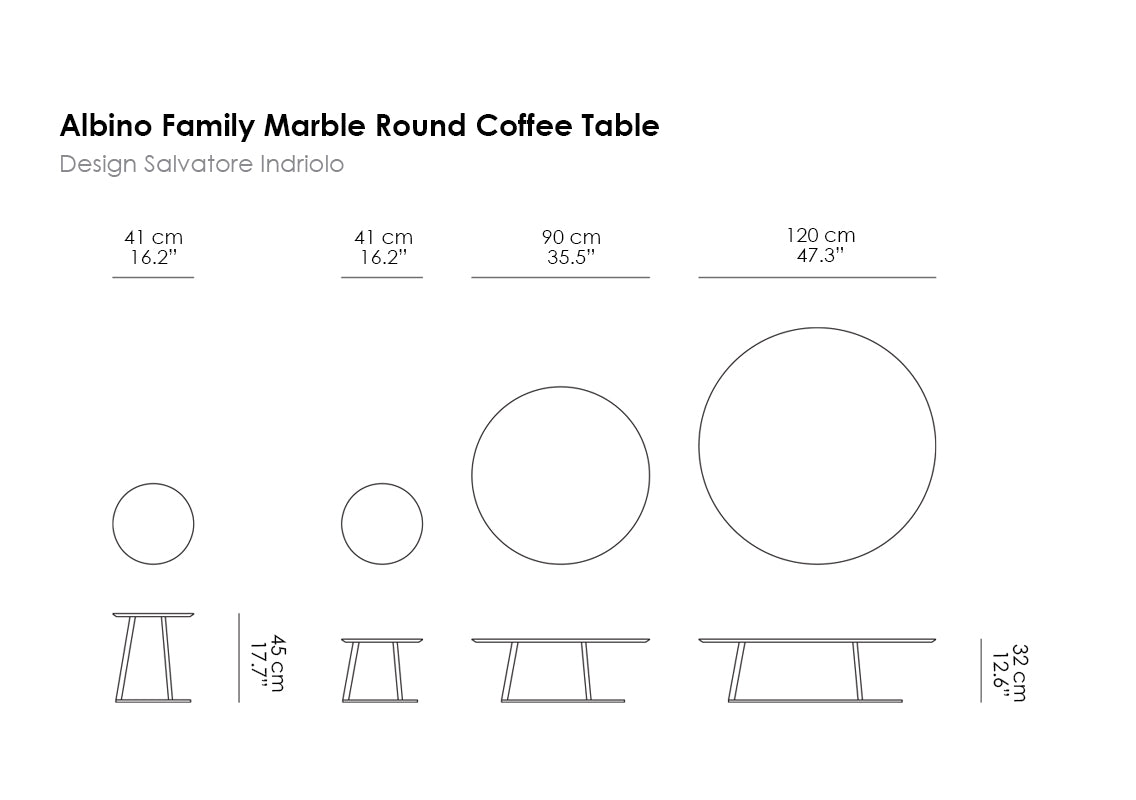 Albino Family Marble Round Coffee Table