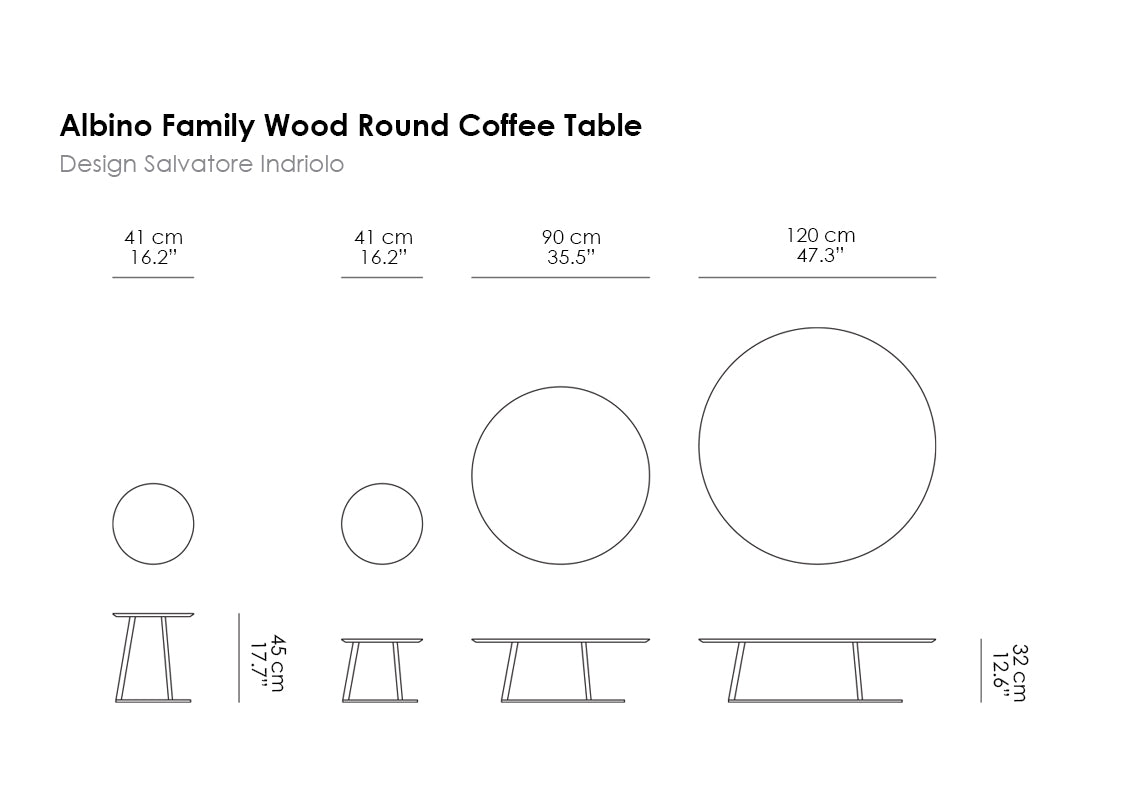 Albino Family Wood Round Coffee Table