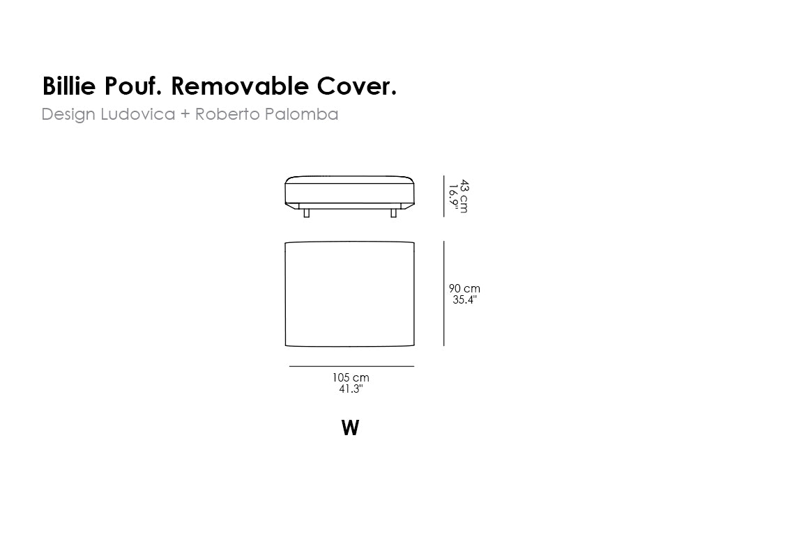 Billie Pouf. Removable Cover.
