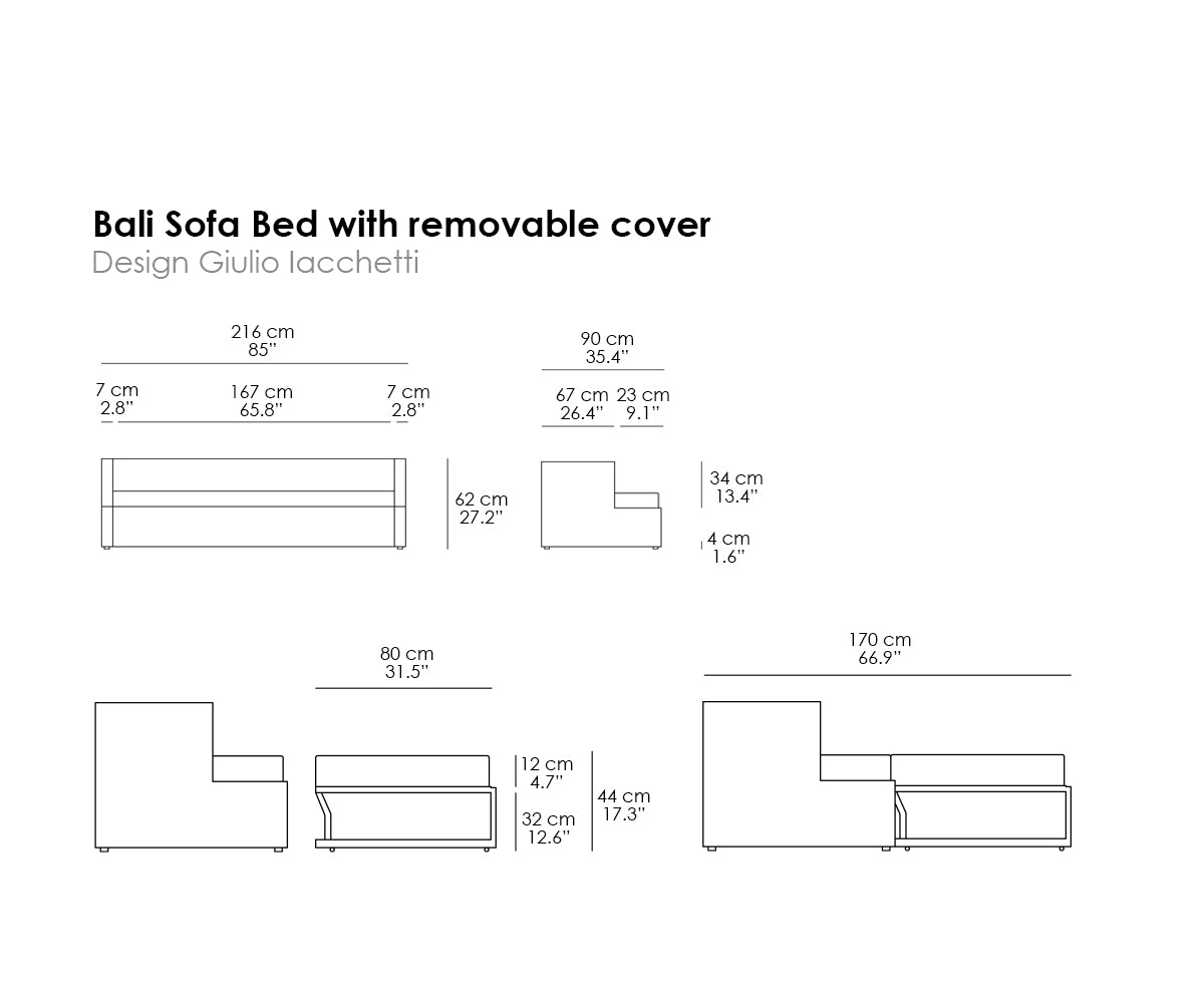 Bali Sofa Bed. Removable Cover.