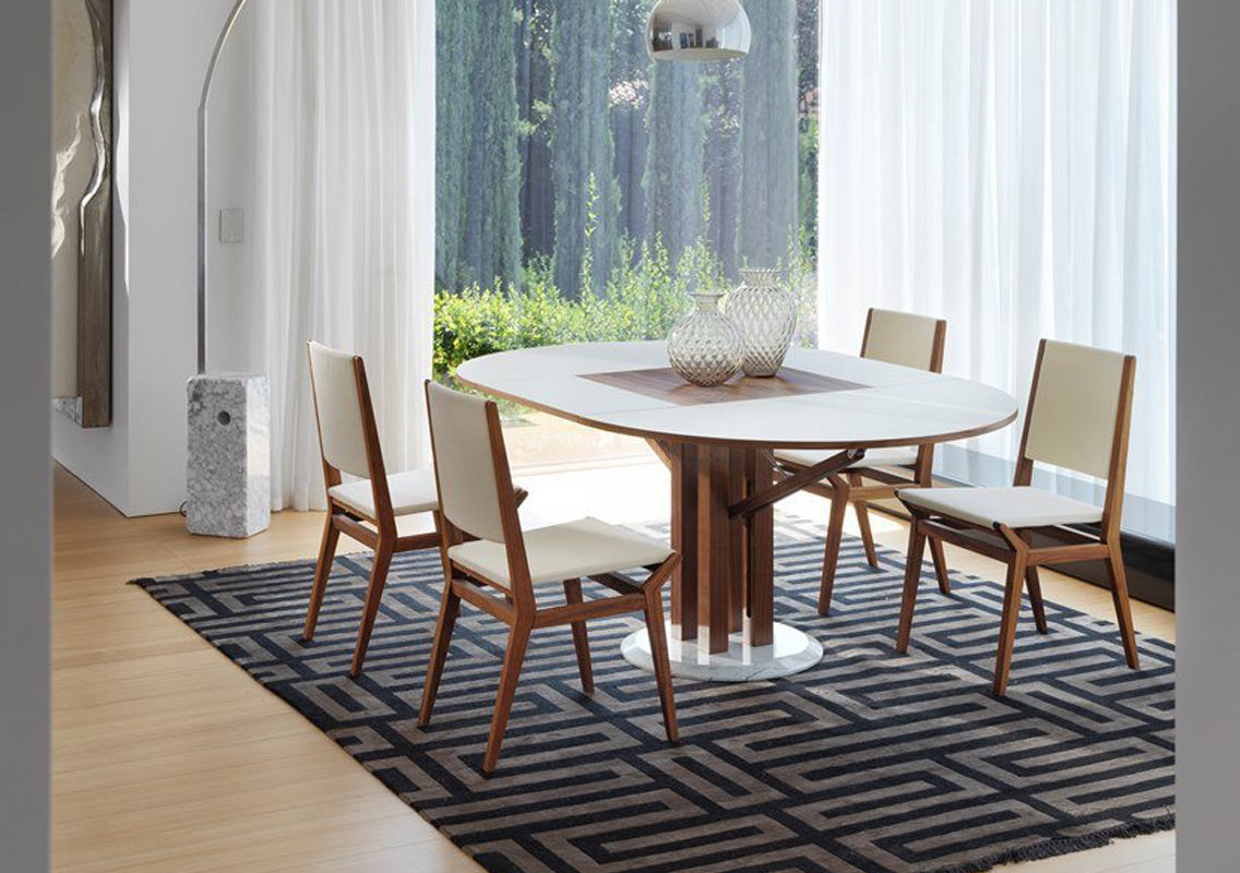Flower Extending Round Dining Table