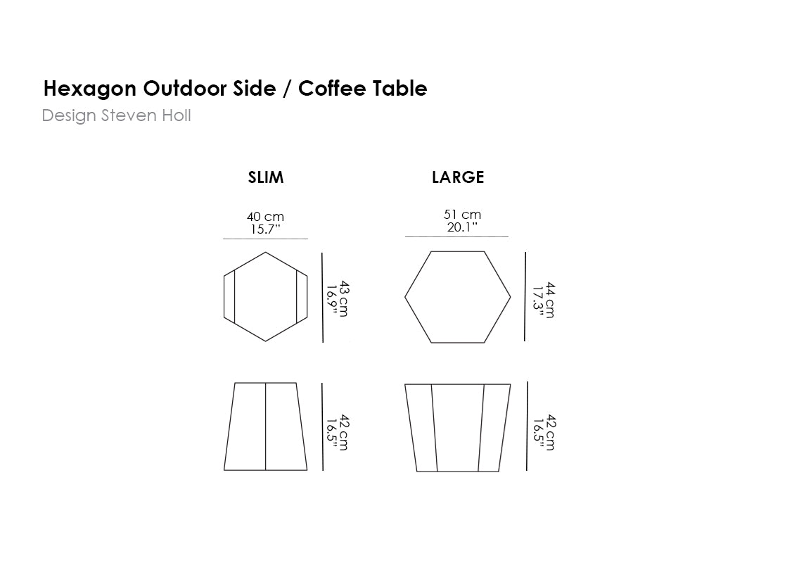 Hexagon Outdoor Side / Coffee Table