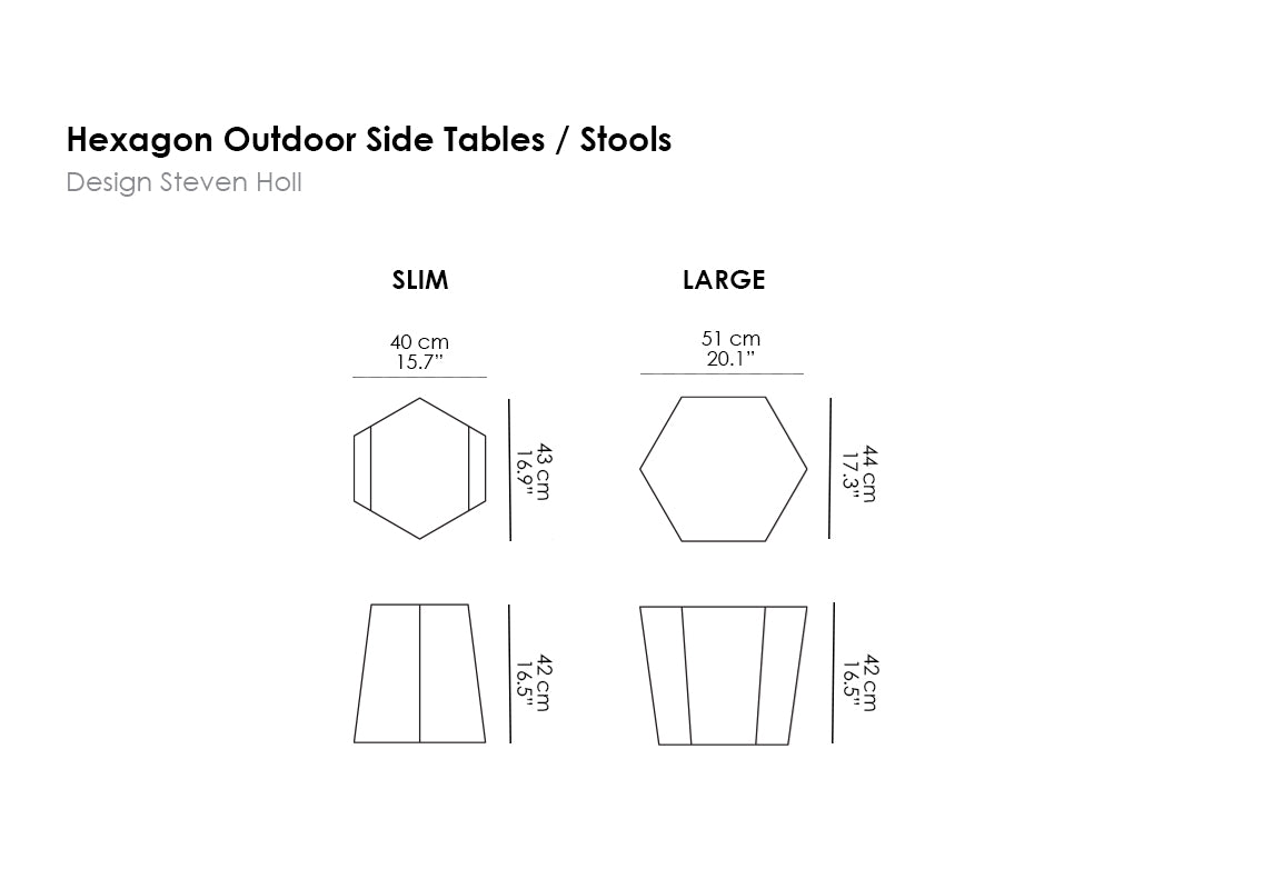 Hexagon Outdoor Side Table / Stool