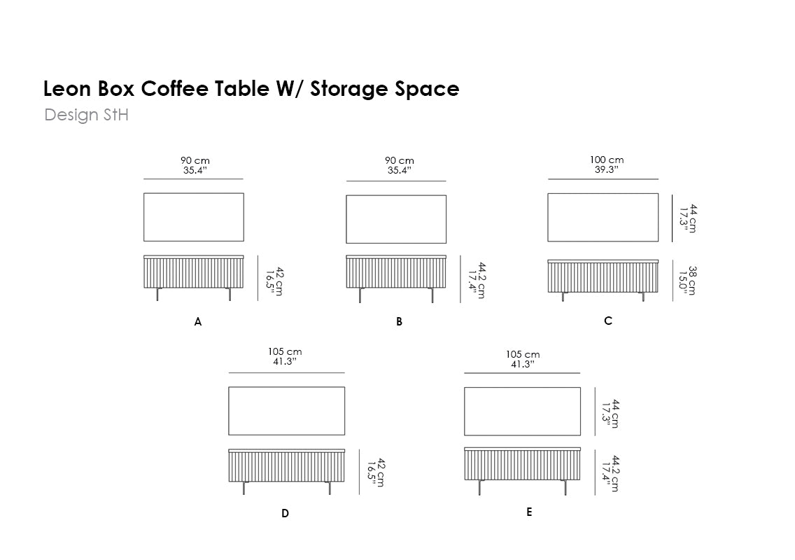 Leon Box Coffee Table W/ Storage Space