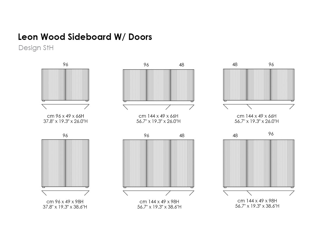 Leon Wood Sideboard W/ Doors