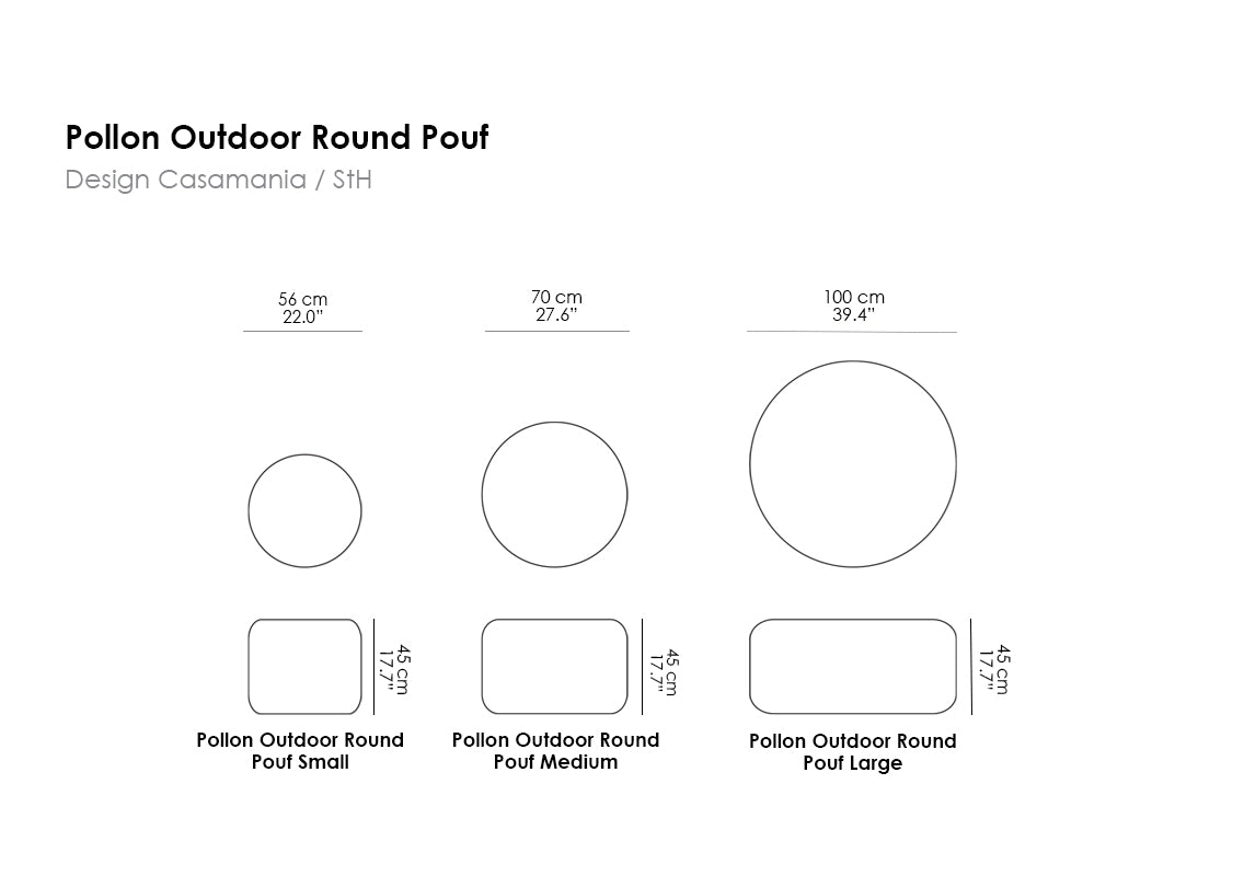 Pollon Outdoor Round Pouf