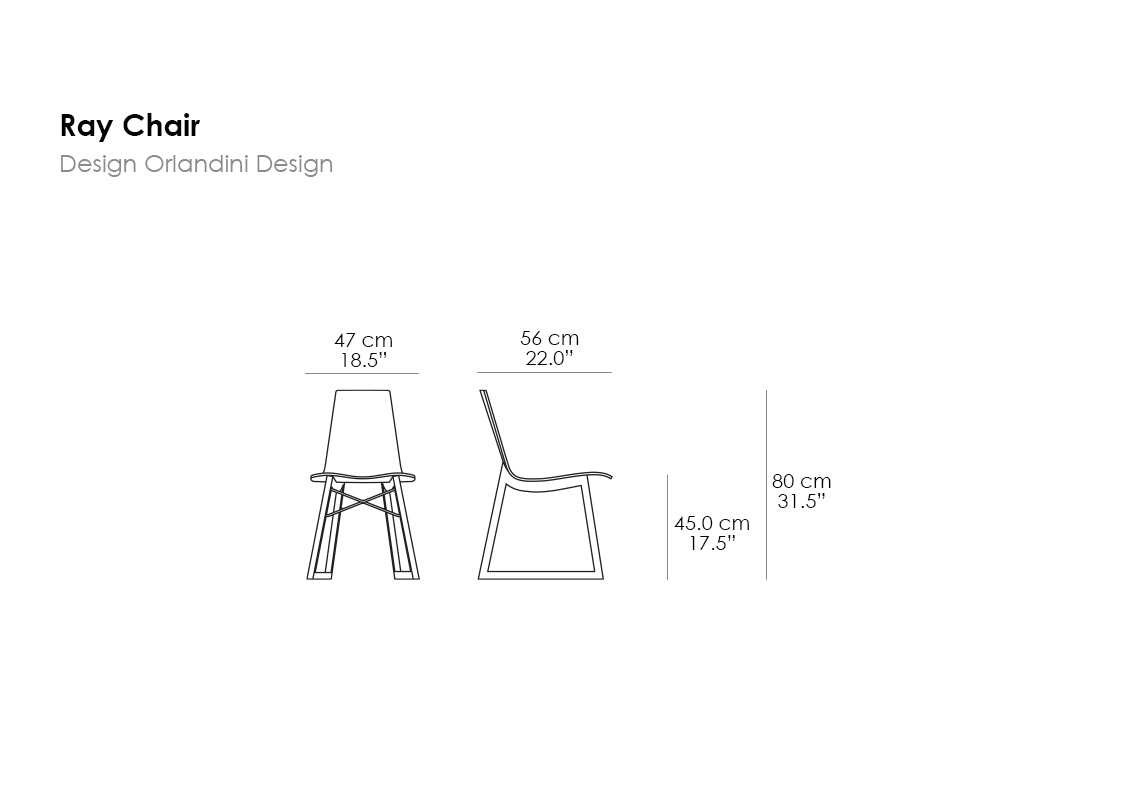 Ray Sled Base Wooden Chair (Sold In Pairs)