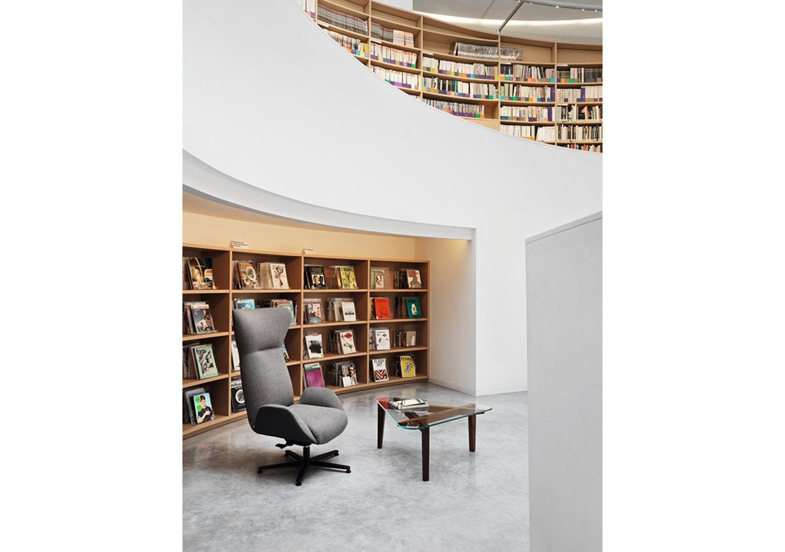 Soho High-Back Two Color Armchair With Swivel