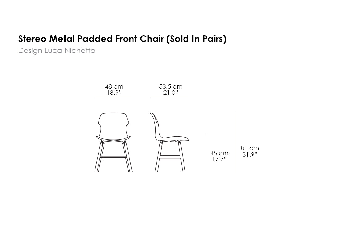 Stereo Metal Padded Front Chair (Sold In Pairs)