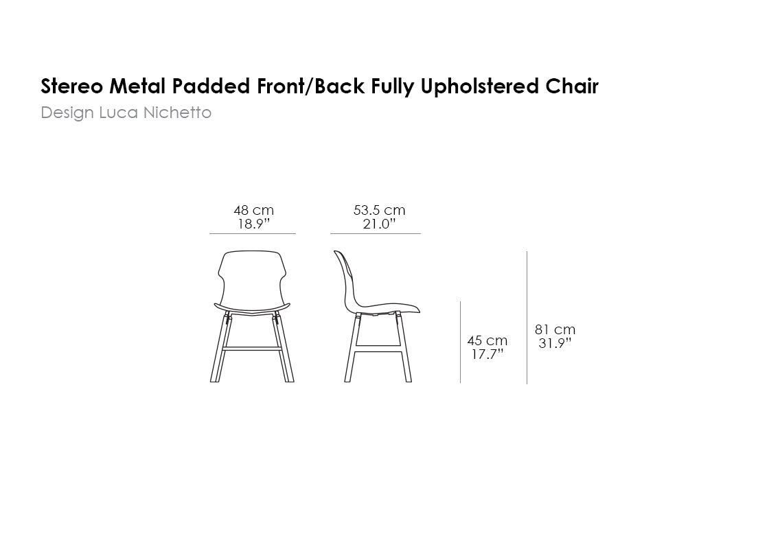 Stereo Metal Padded Front/Back Fully Upholstered Chair (Sold In Pairs)