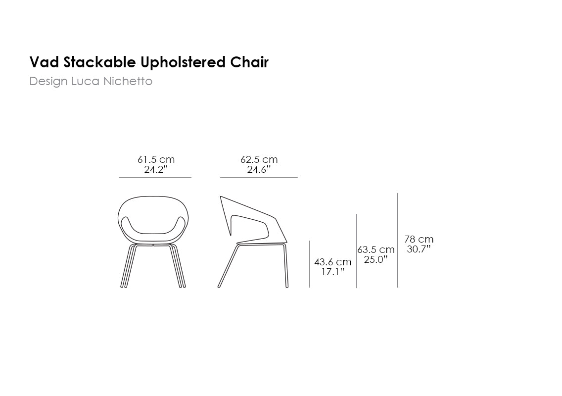 Vad Stackable Upholstered Chair