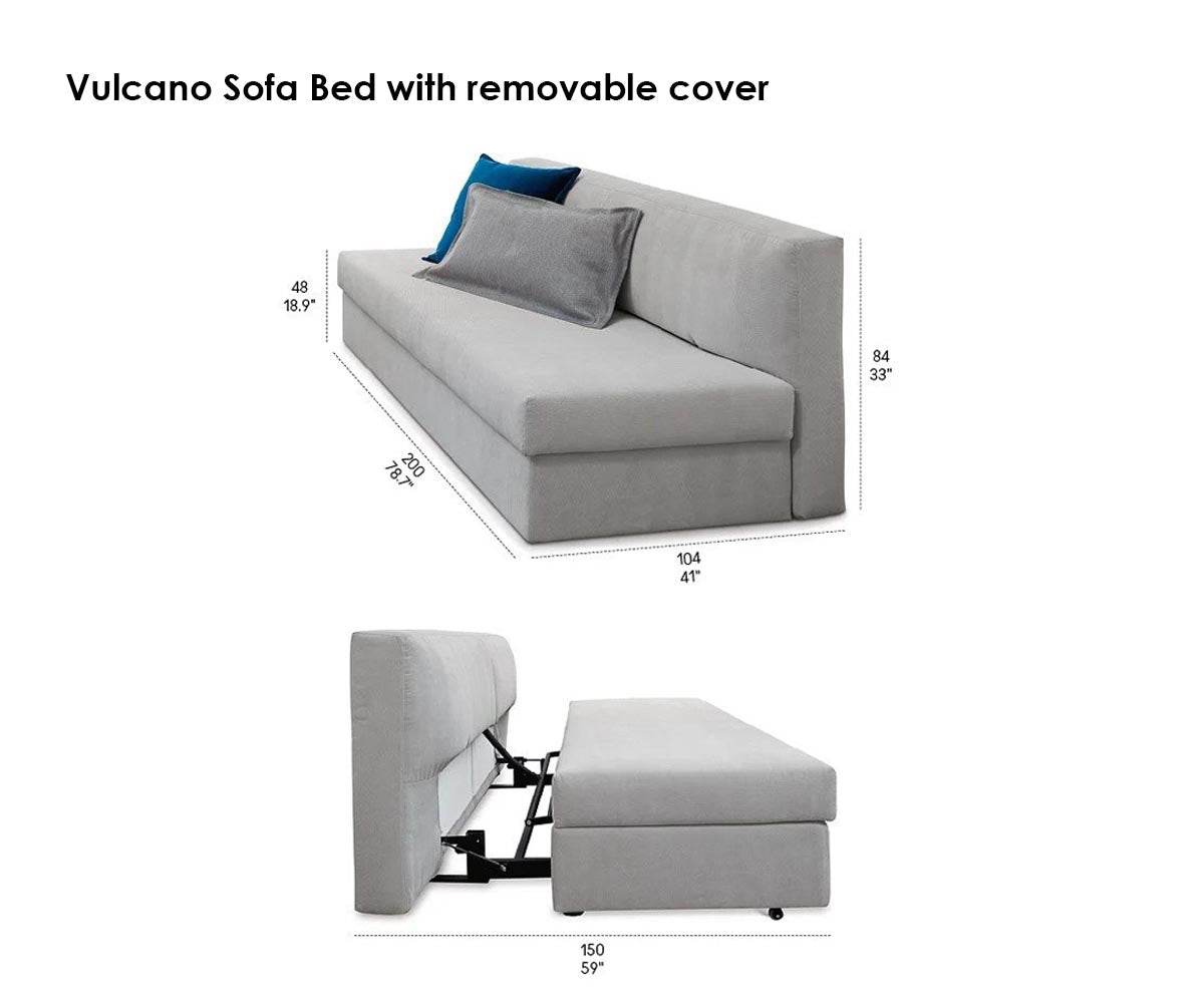 Vulcano Sofa Bed. Removable Cover.