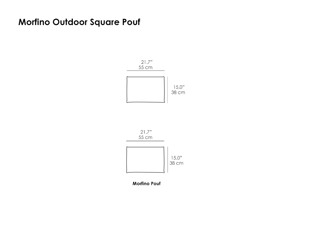 Morfino Outdoor Square Pouf