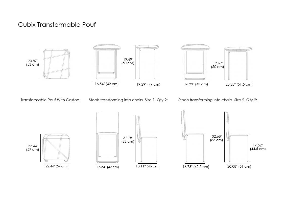 Cubix Transformable Pouf