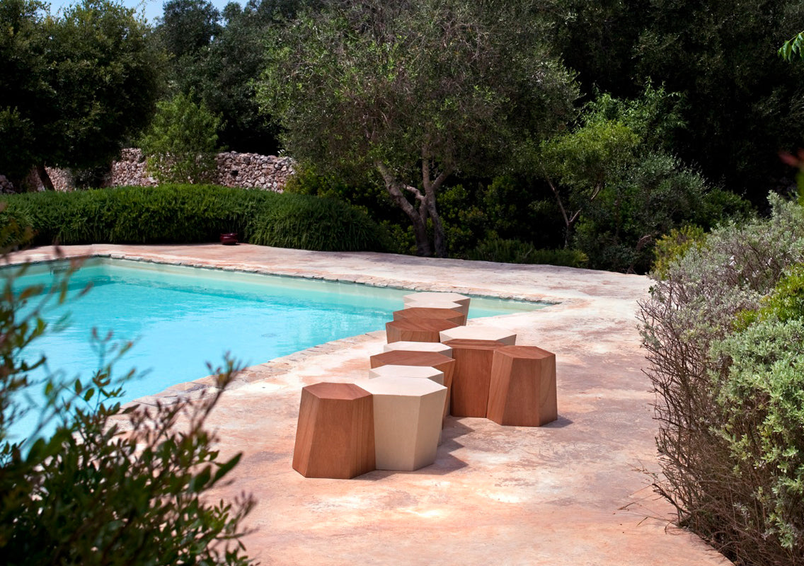 Hexagon Outdoor Side Table / Stool