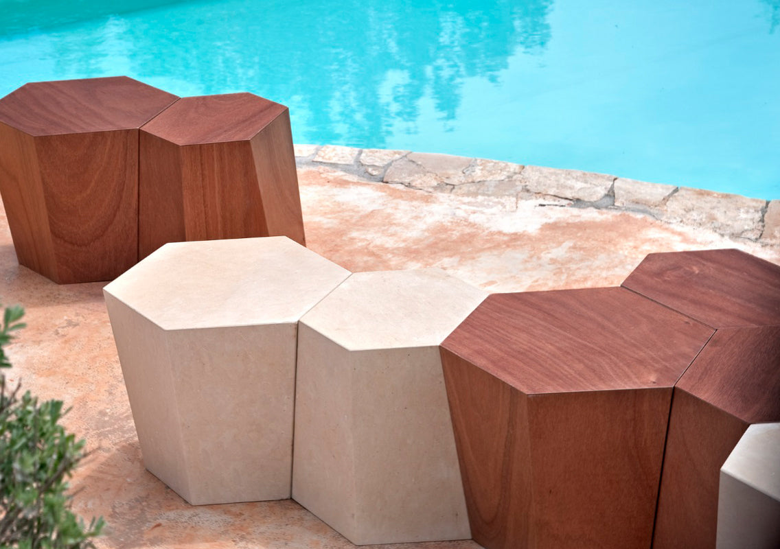 Hexagon Outdoor Side Table / Stool