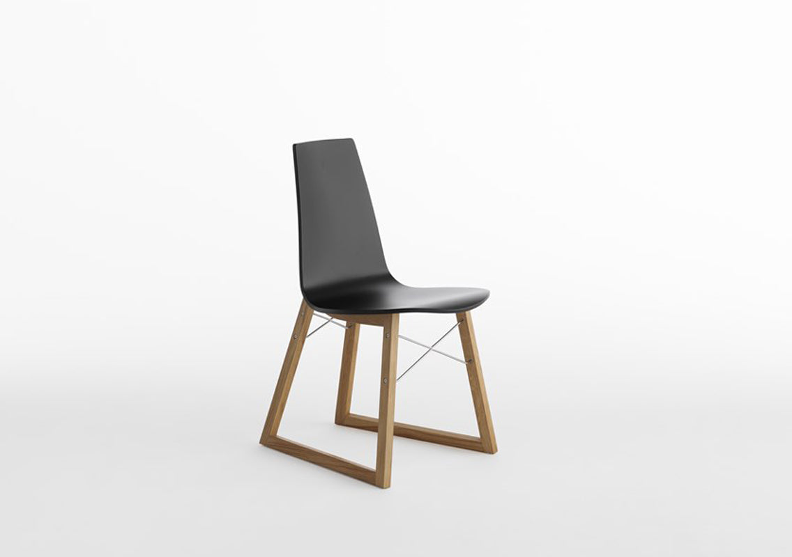 Ray Sled Base Wooden Chair (Sold In Pairs)