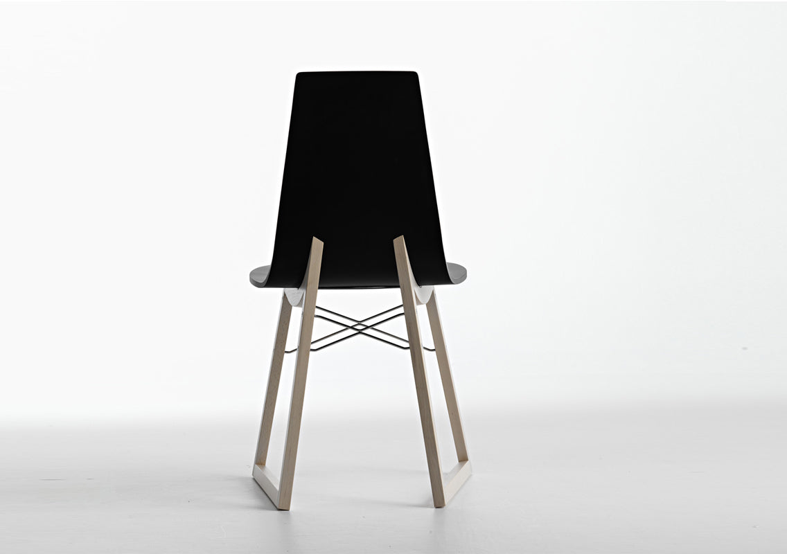 Ray Sled Base Wooden Chair (Sold In Pairs)