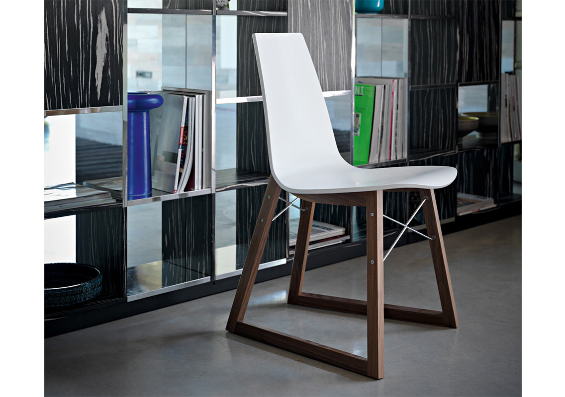 Ray Sled Base Wooden Chair (Sold In Pairs)