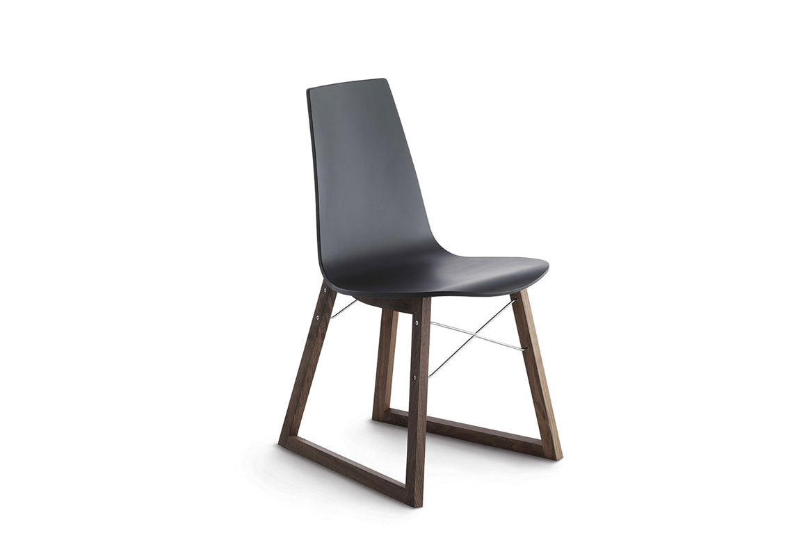 Ray Sled Base Wooden Chair (Sold In Pairs)