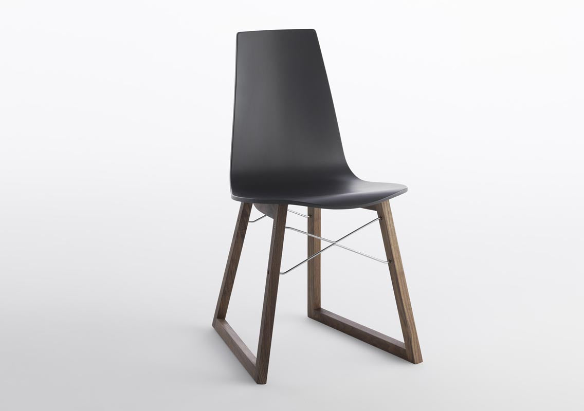 Ray Sled Base Wooden Chair (Sold In Pairs)