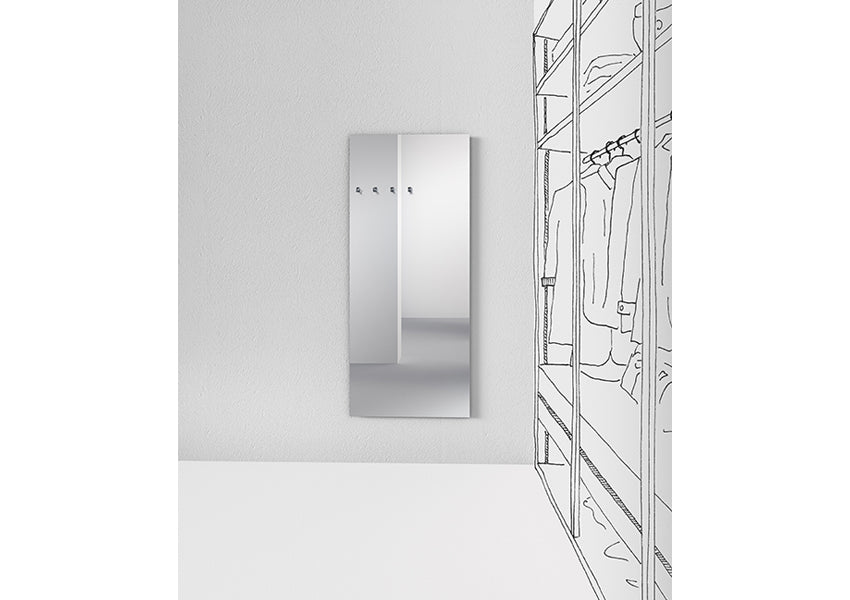 Wall Mirror with Chiodo Fisso (Fixed Nail) Hooks