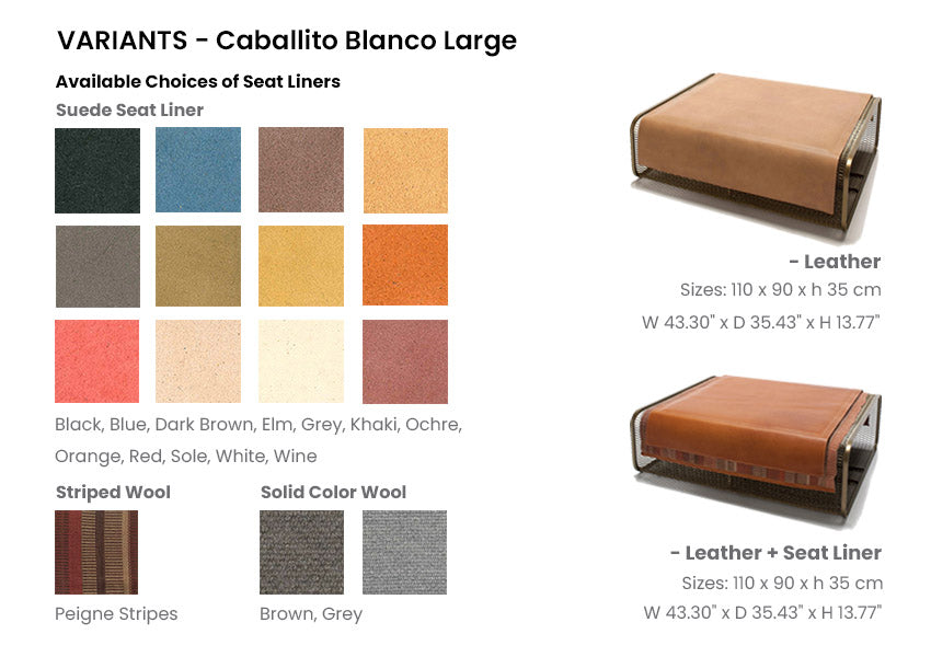 Caballito Blanco Large Bench