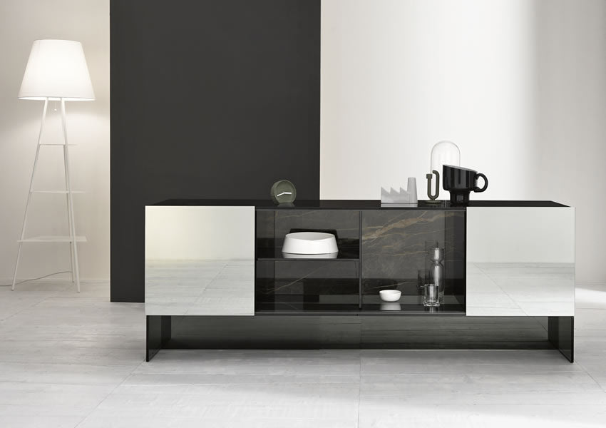 Shoji Four Compartment Sideboard