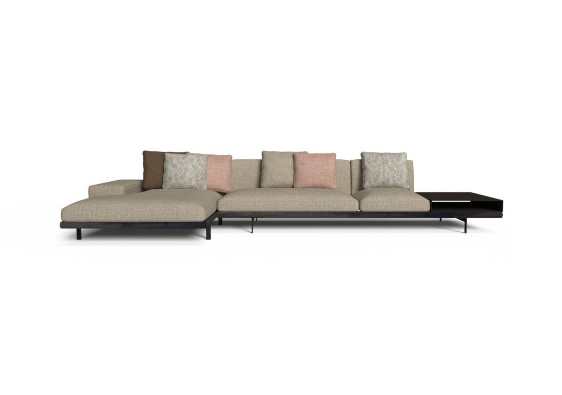 Finish - Rosewood Frame Plain Taupe Cushions