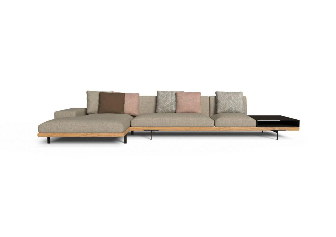 Finish - Natural Teak Frame Plain Taupe Cushions