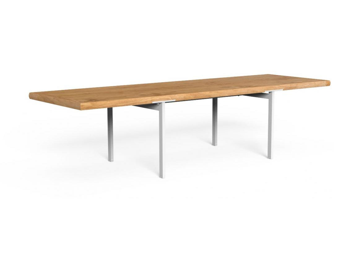 Finish - White Frame Natural Teak Top