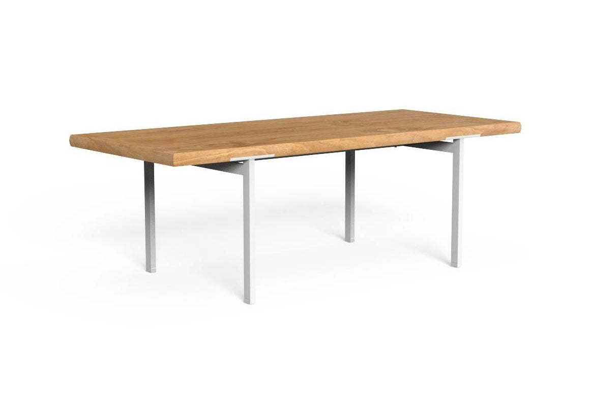 Finish - White Frame Natural Teak Top