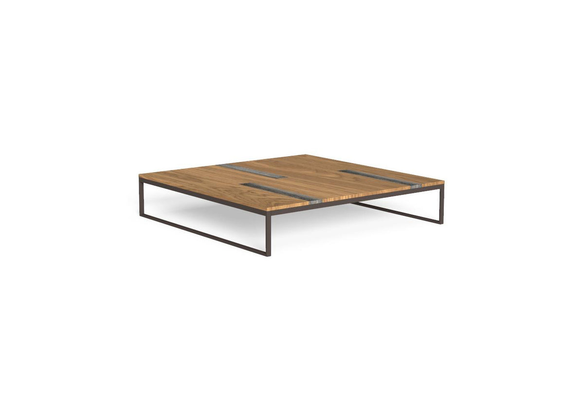 Finish - Mokka Frame Iroko-Titanium Travertine Top
