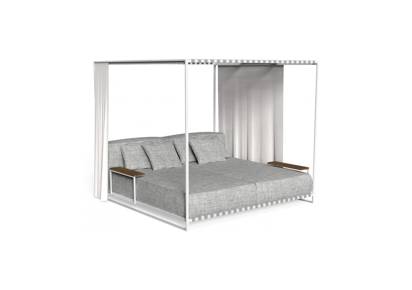 Finish - White Frame Light Grey Cushions