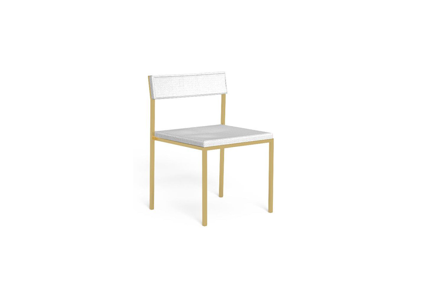 Finish - Gold Frame White Cushion