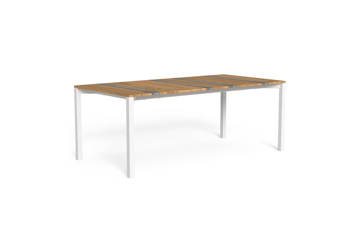 Finish - White Frame Iroko-Titanium Travertine Top