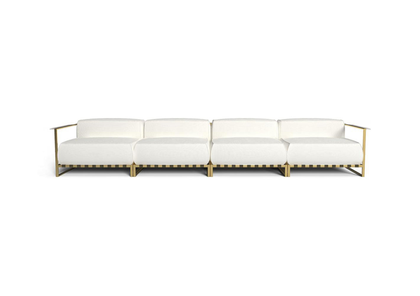 Finish - Gold Frame White Cushions