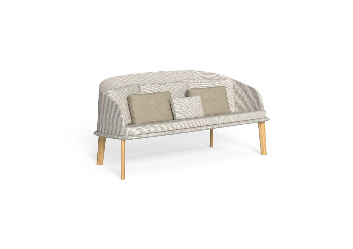 Finish - Accoya Natural Teak Frame Arches White-Brown Cushions