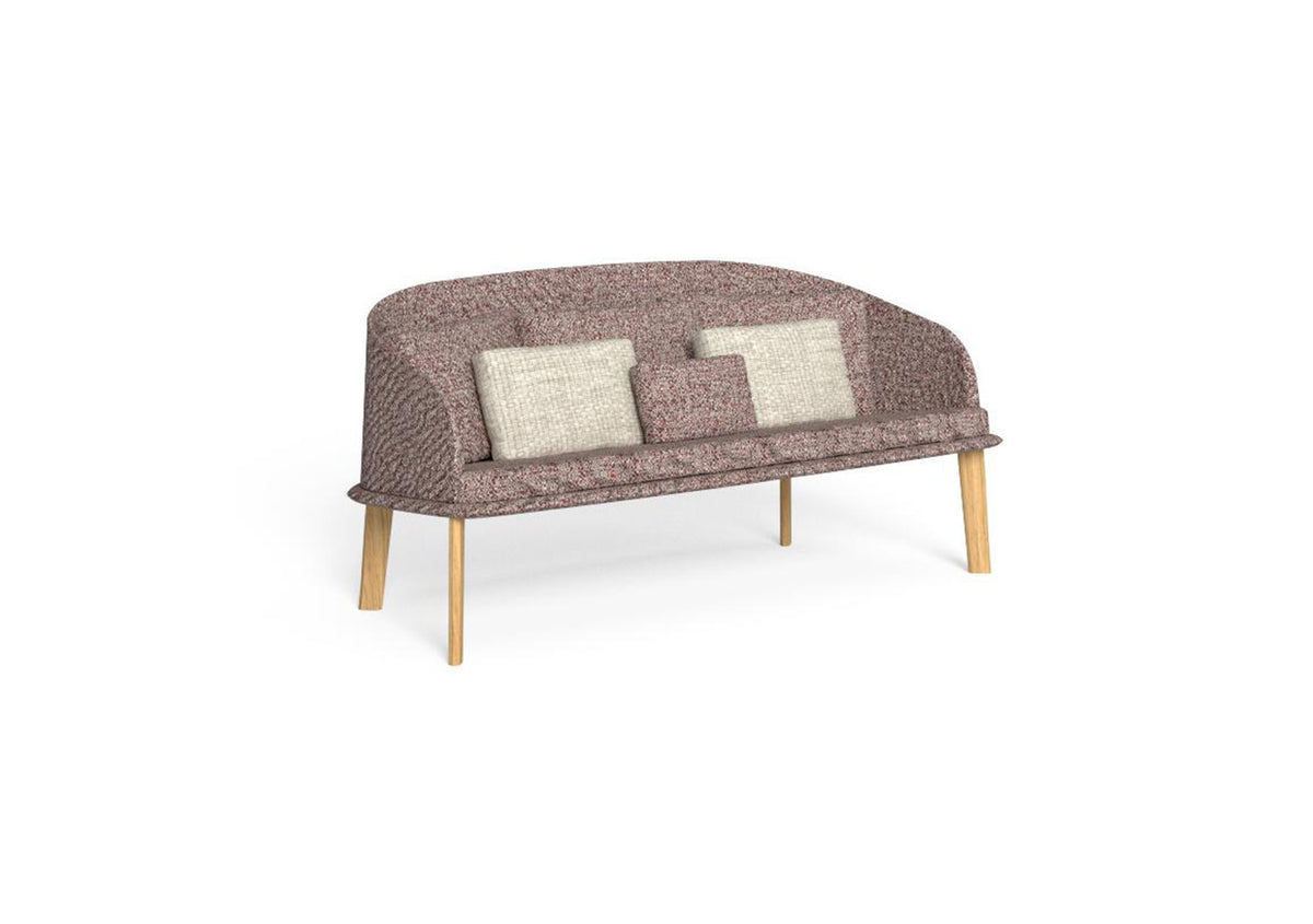 Finish - Accoya Natural Teak Frame Mambo Red Cushions